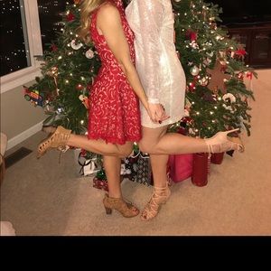 Francesca’s Red lace cocktail dress